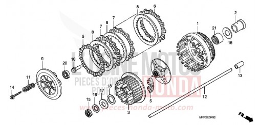 EMBRAYAGE VT1300CXAA de 2010